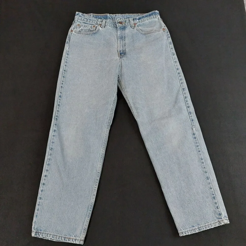Vintage Levis 550 Relaxed Fit Jeans Men's 34x30 (33x29) Natural Fade 90's